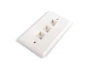 Faceplate American Standard 2.8" × 4.5" 3 Ports